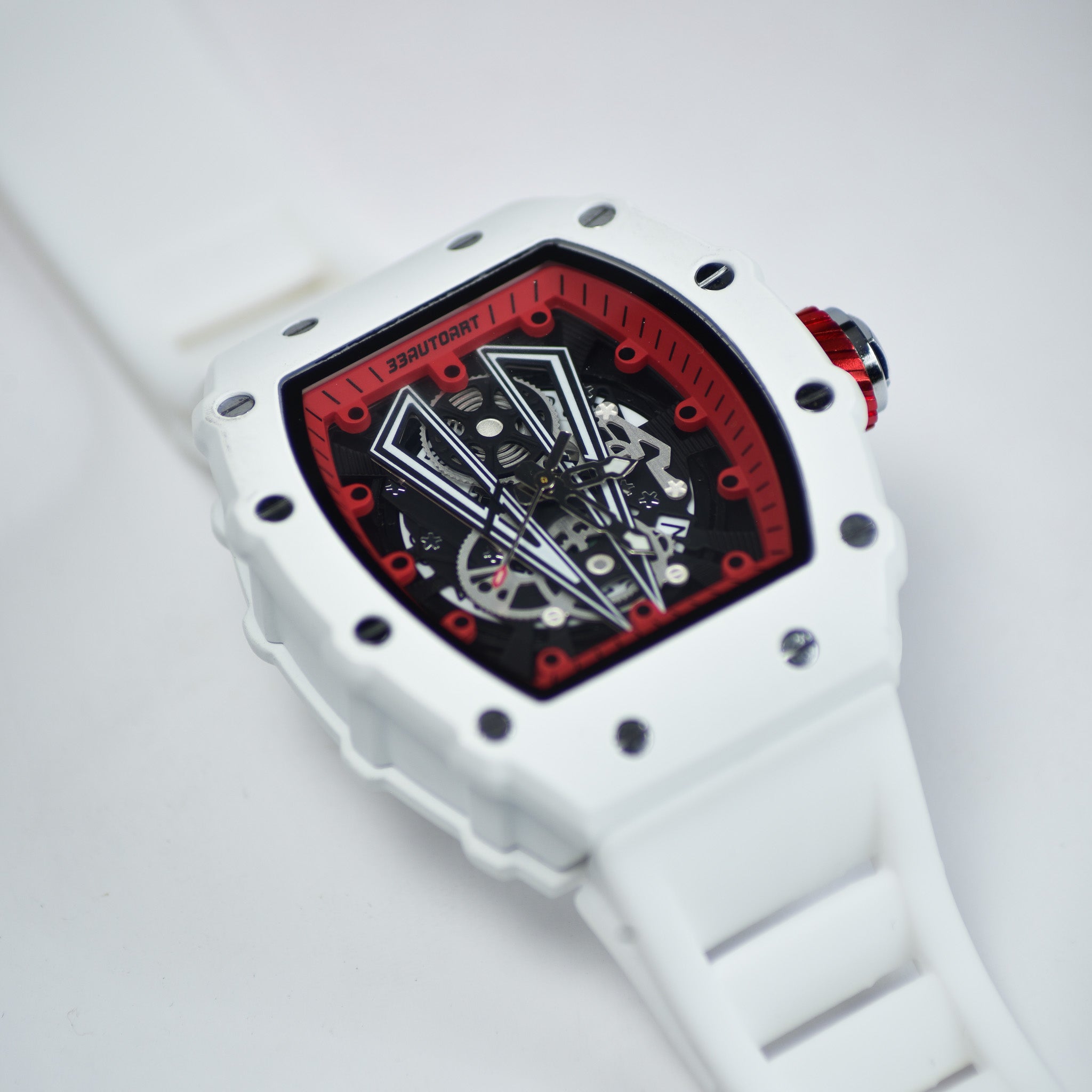 4 - White & Red V8 Watch