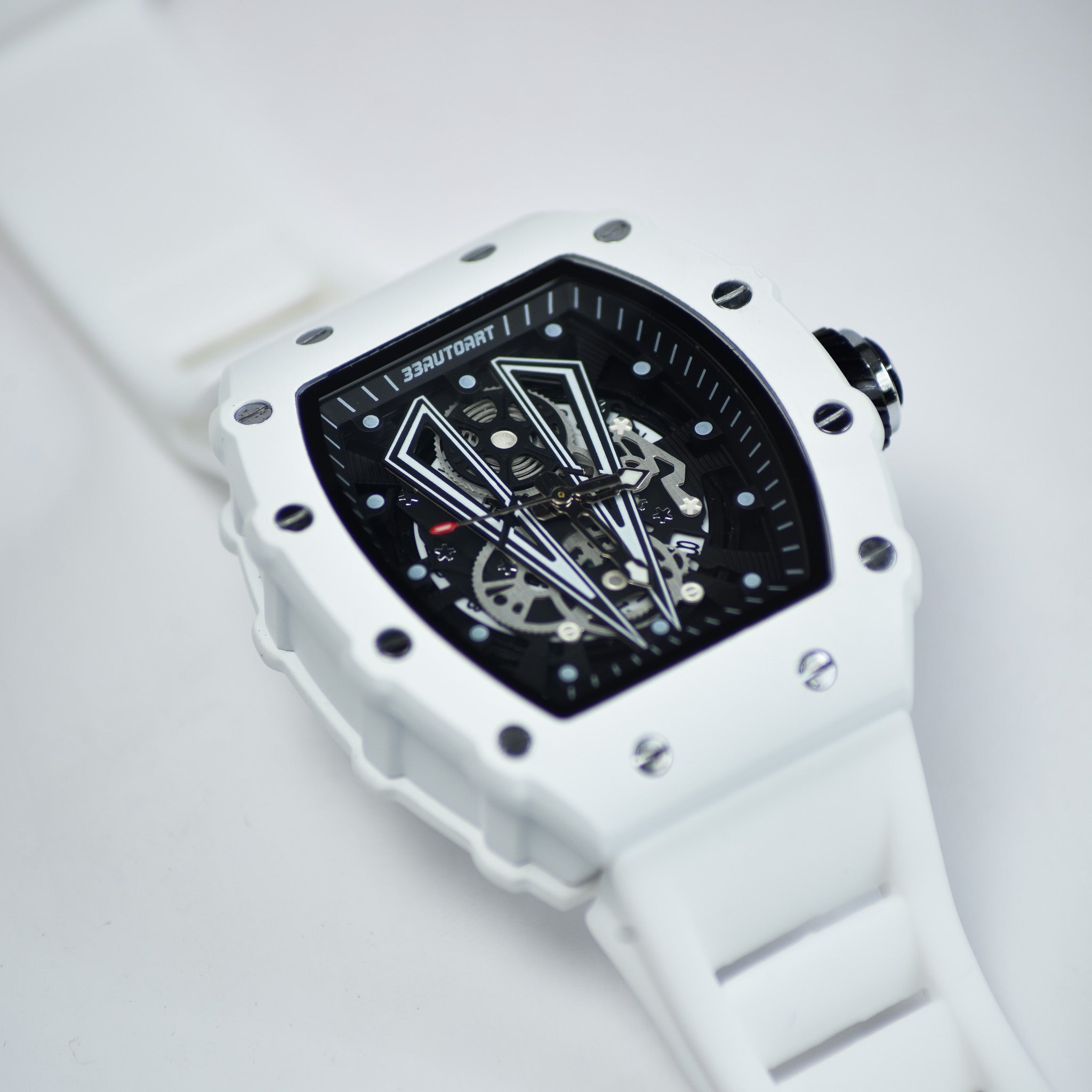 6 - White V8 Watch